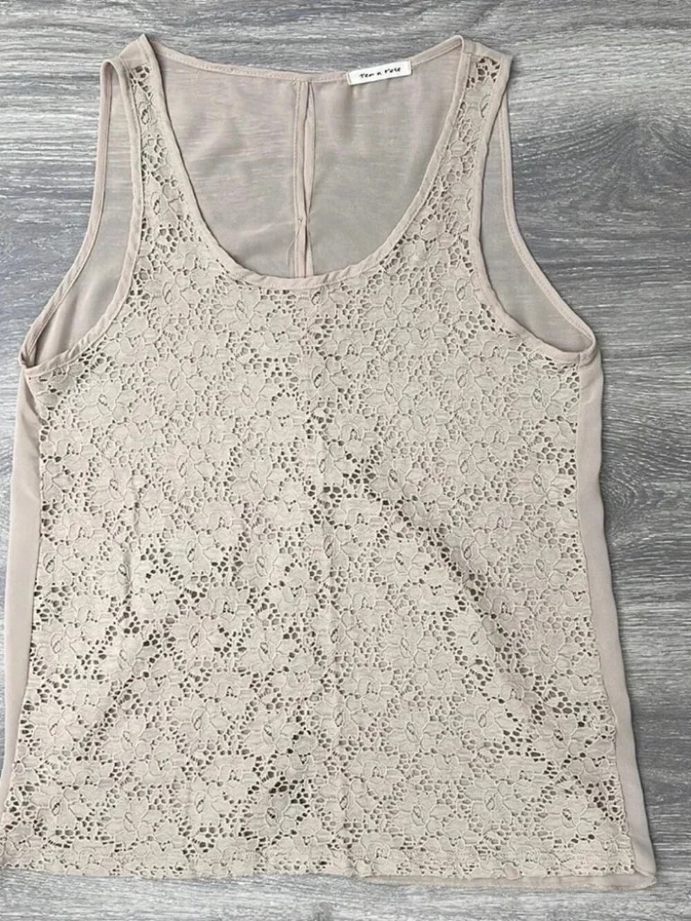 Women's Tea n Rose Tank Top, cream